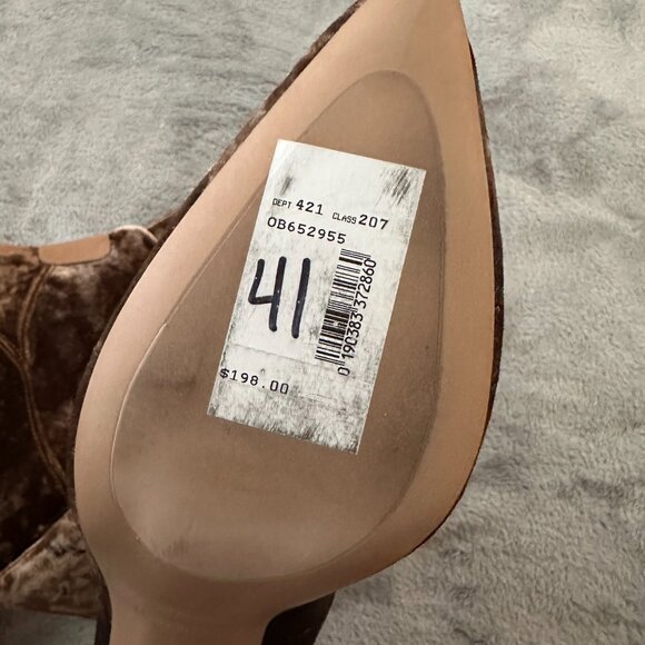 Free People Crushed Velvet Moonlight Ankle Boots Booties 41 US 9.5 10 - Picture 7 of 8